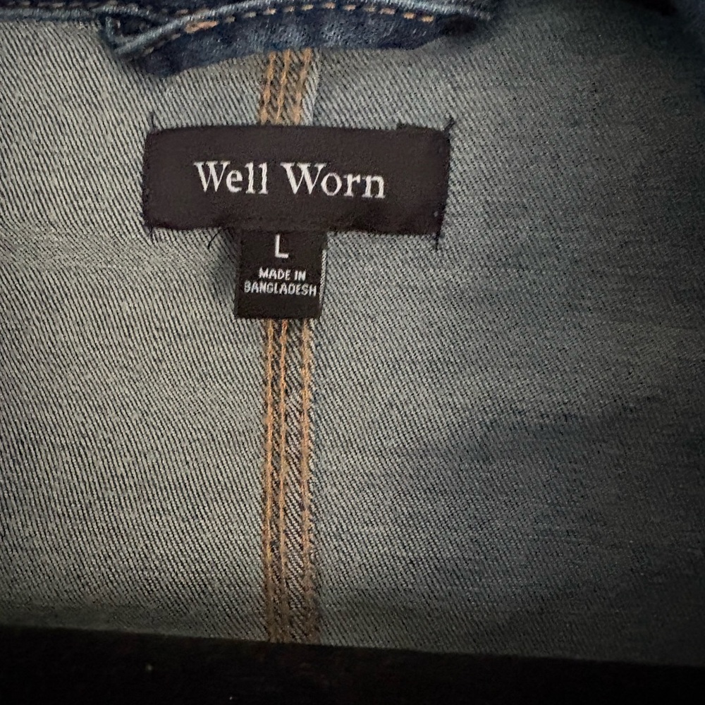 Well Worn Look Indigo Denim Jacket - Picture 3 of 3